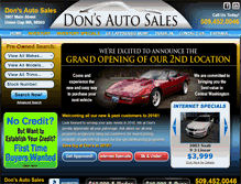 Tablet Screenshot of donsautosalesyakima.com